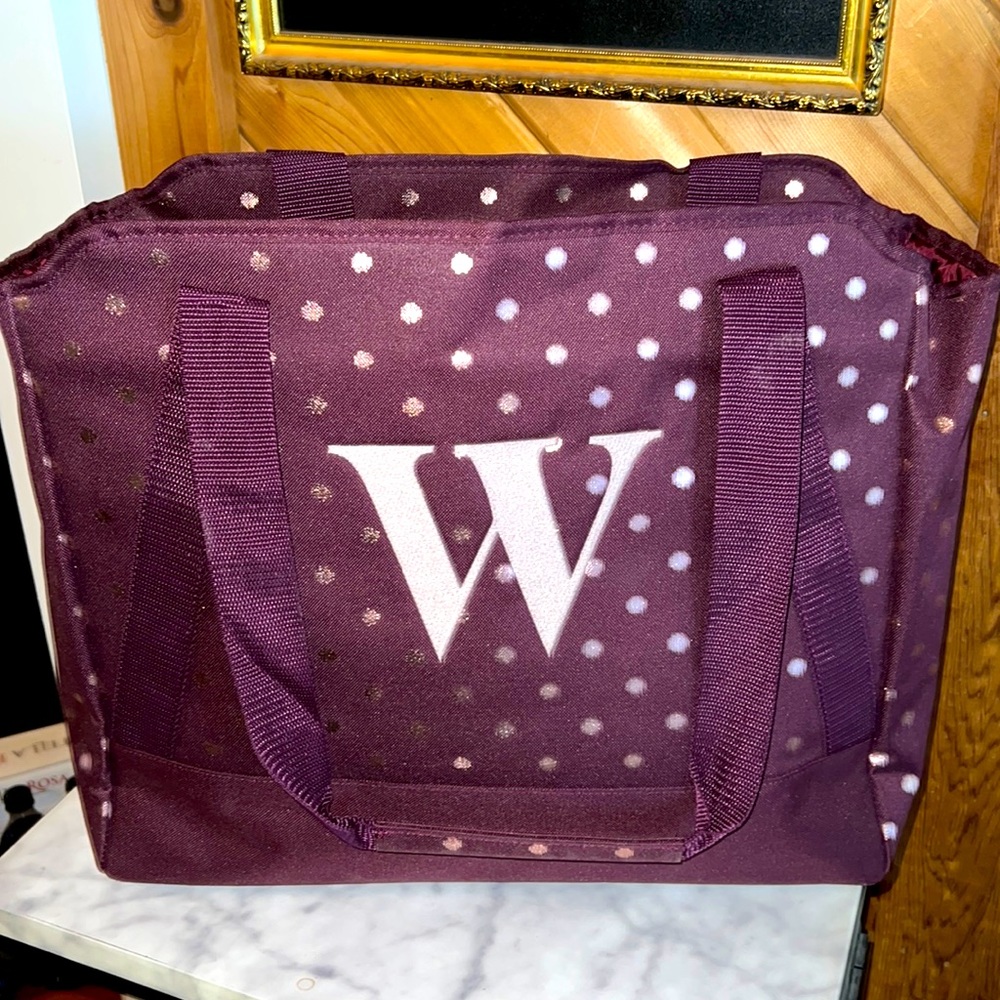 Thirty One Ultimate Organizing Tote Twinkling Plum Aprox 17"x14"x6" Discontinued